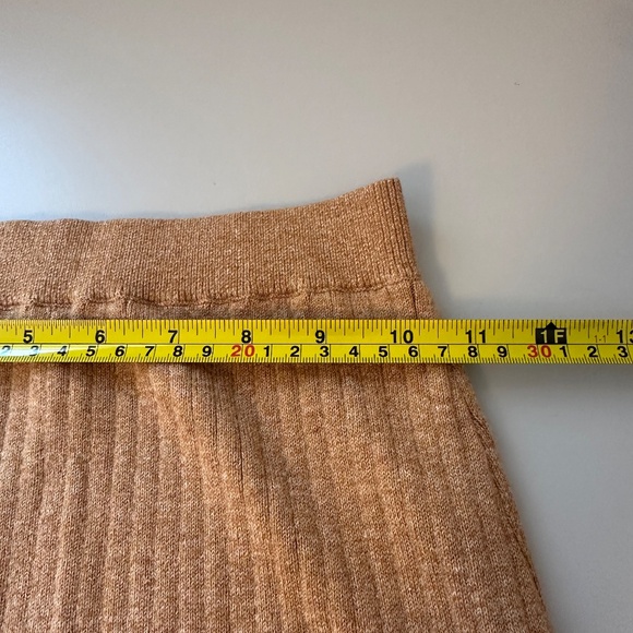 Free People Skyline Tan Ribbed Midi Skirt | Size XS - Picture 8 of 10